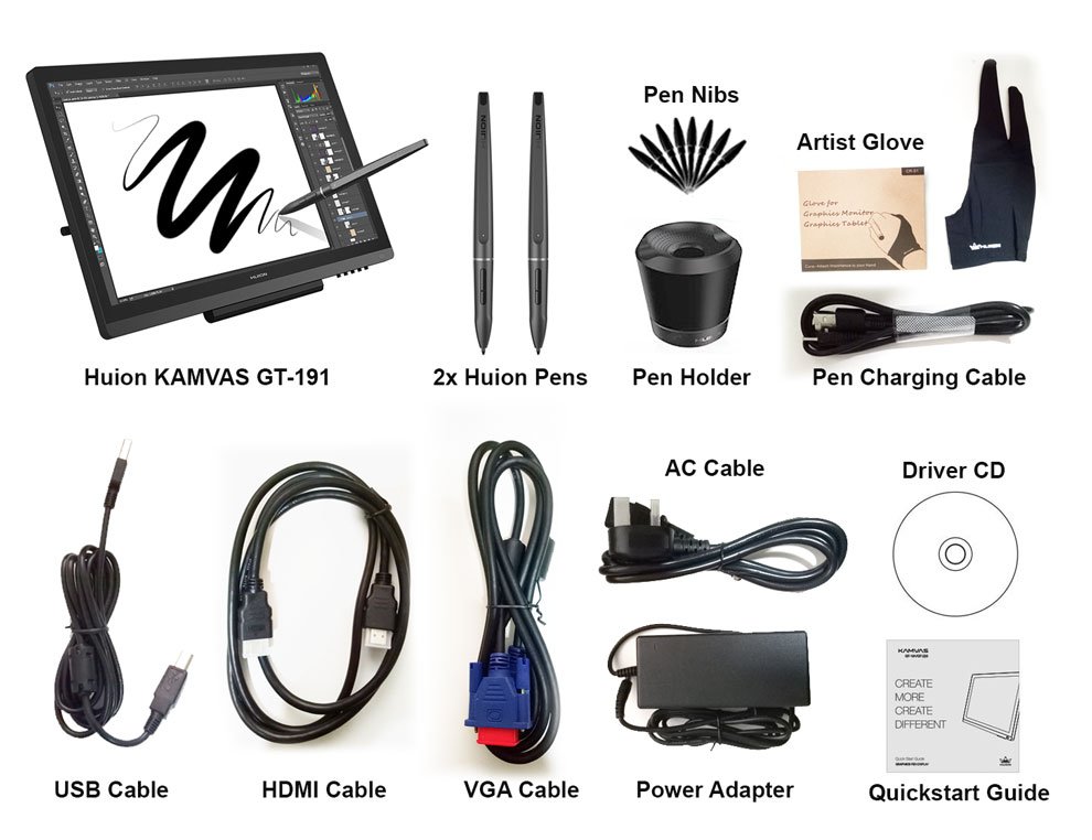 Huion KAMVAS GT191 The Tablet For The Artists On A Budget