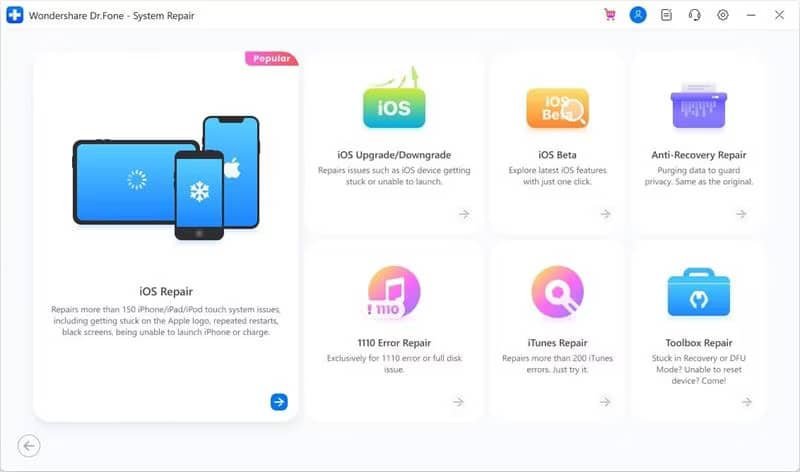 restoring an iPad using dr. fone