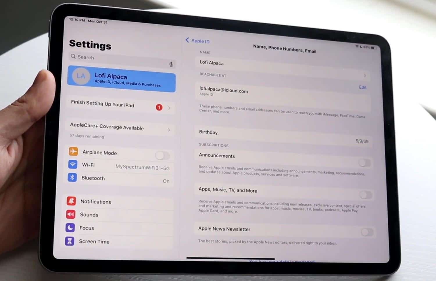change the name of your ipad