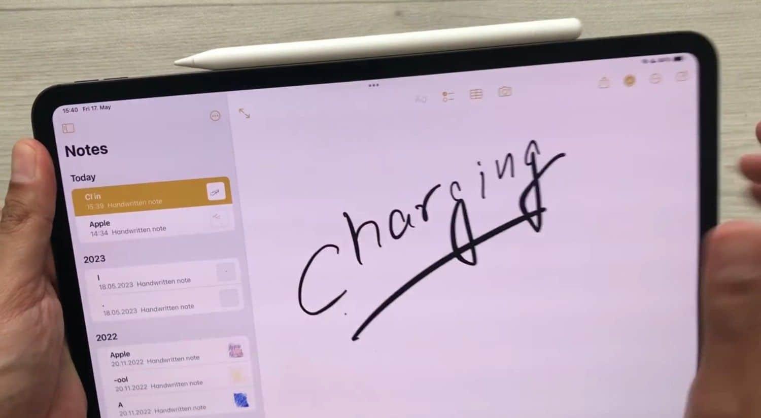 charging apple pencil pro