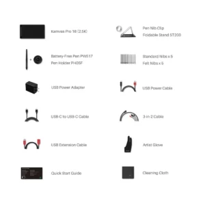 huion kamvas pro 16 accessories